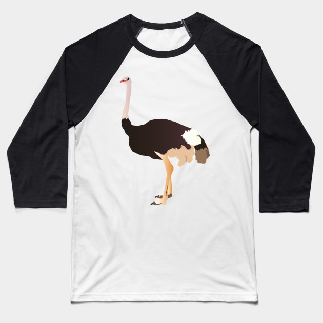 Ostrich Baseball T-Shirt by NorseTech